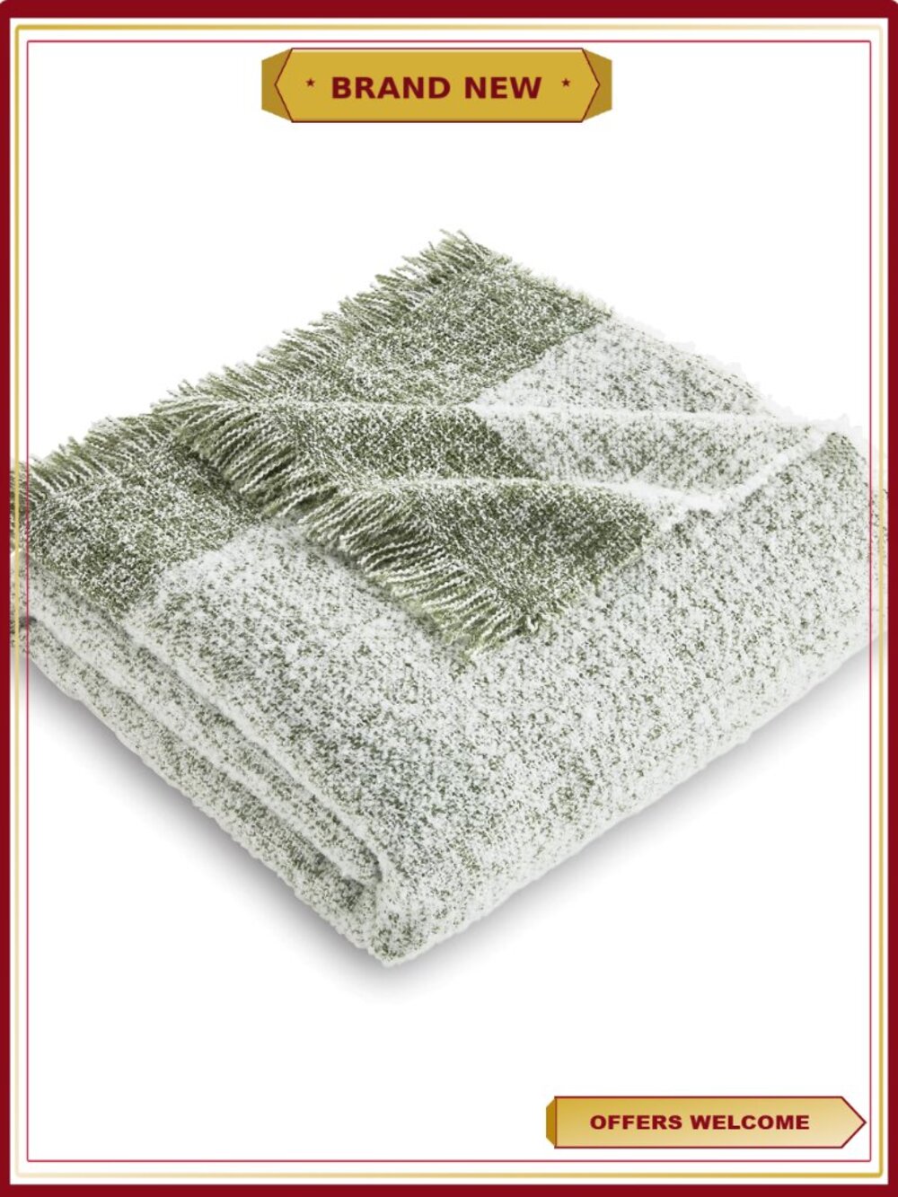 Melange Throw Blanket Soft Lightweight 50x72